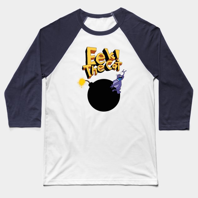 Eek the cat Baseball T-Shirt by mauchofett